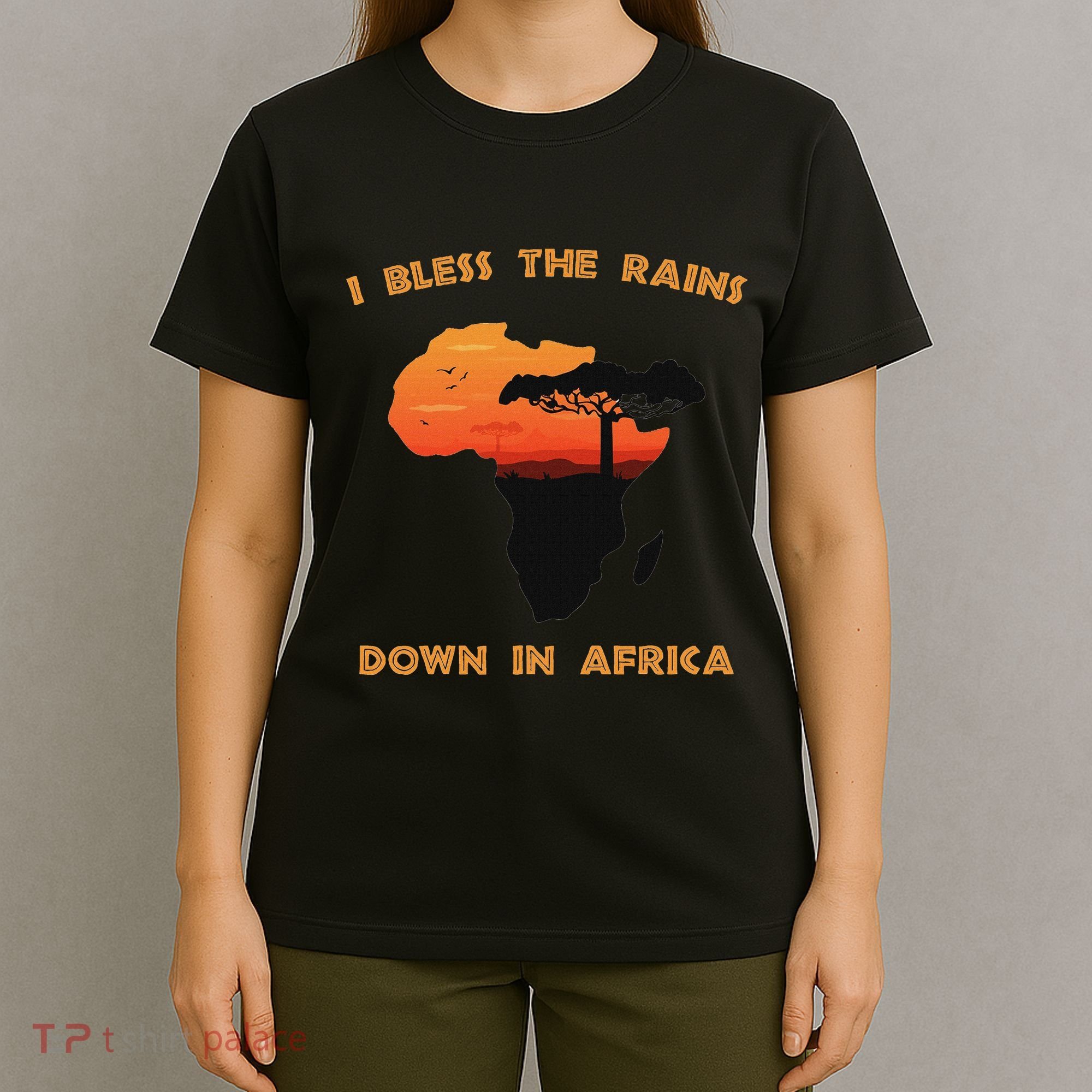 I Bless Rains Down In Africa Farmer Proud Africa Map T-Shirt