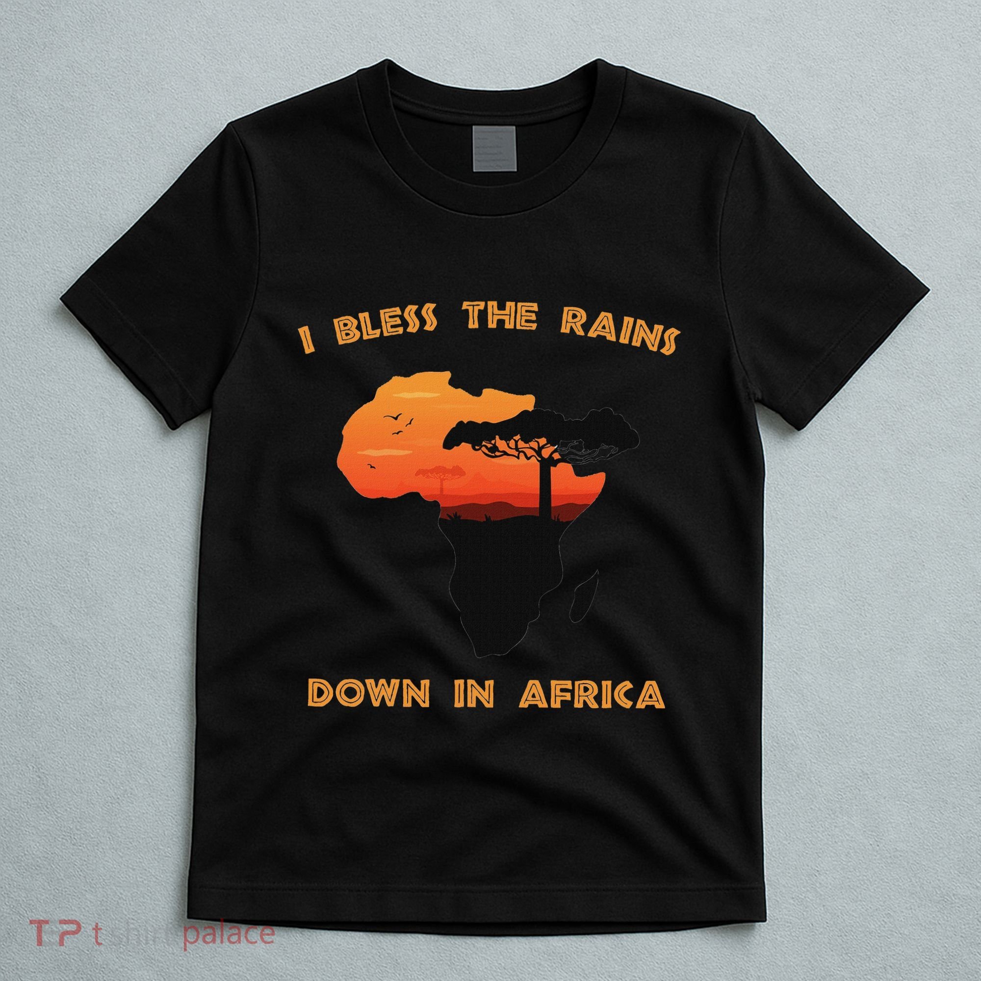 I Bless Rains Down In Africa Farmer Proud Africa Map T-Shirt