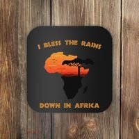 I Bless Rains Down In Africa Farmer Proud Africa Map Coaster thumb 0