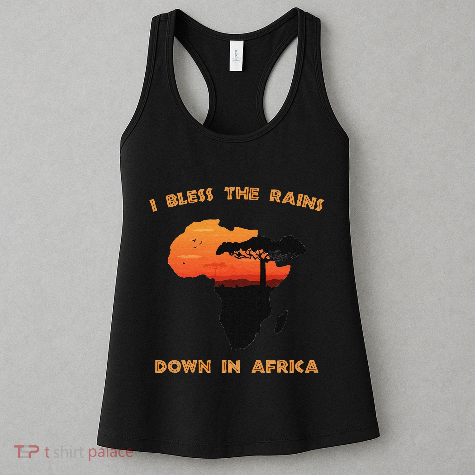I Bless Rains Down In Africa Farmer Proud Africa Map Women's Tank Top