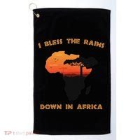 I Bless Rains Down In Africa Farmer Proud Africa Map Golf Towel thumb 0
