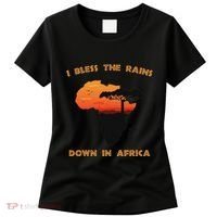 I Bless Rains Down In Africa Farmer Proud Africa Map Women's T-Shirt thumb 0