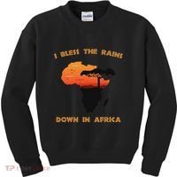 I Bless Rains Down In Africa Farmer Proud Africa Map Kids Sweatshirt thumb 0