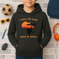 I Bless Rains Down In Africa Farmer Proud Africa Map Kids Hoodie thumb 2