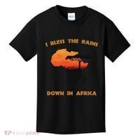 I Bless Rains Down In Africa Farmer Proud Africa Map Kids T-Shirt thumb 0