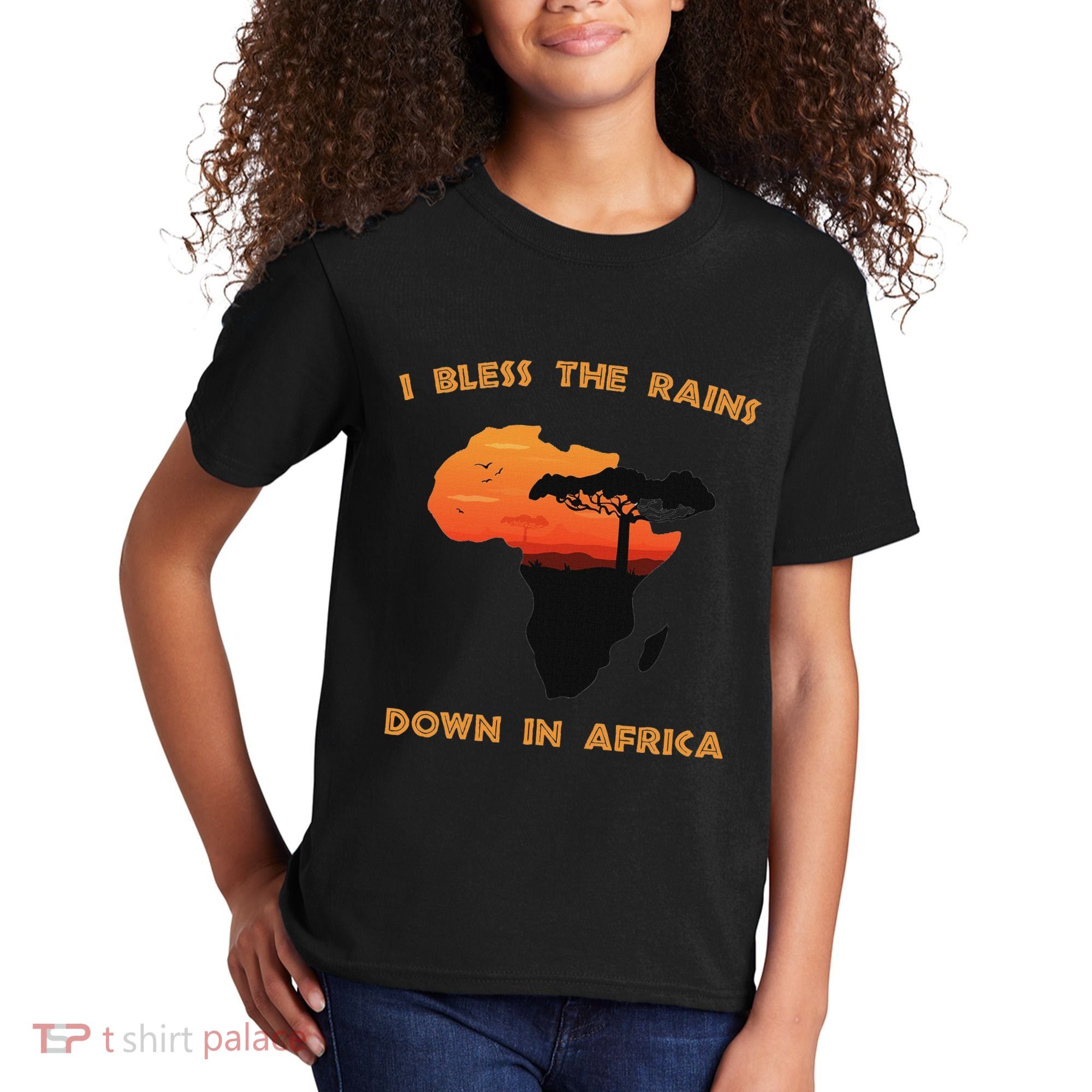 I Bless Rains Down In Africa Farmer Proud Africa Map Kids T-Shirt