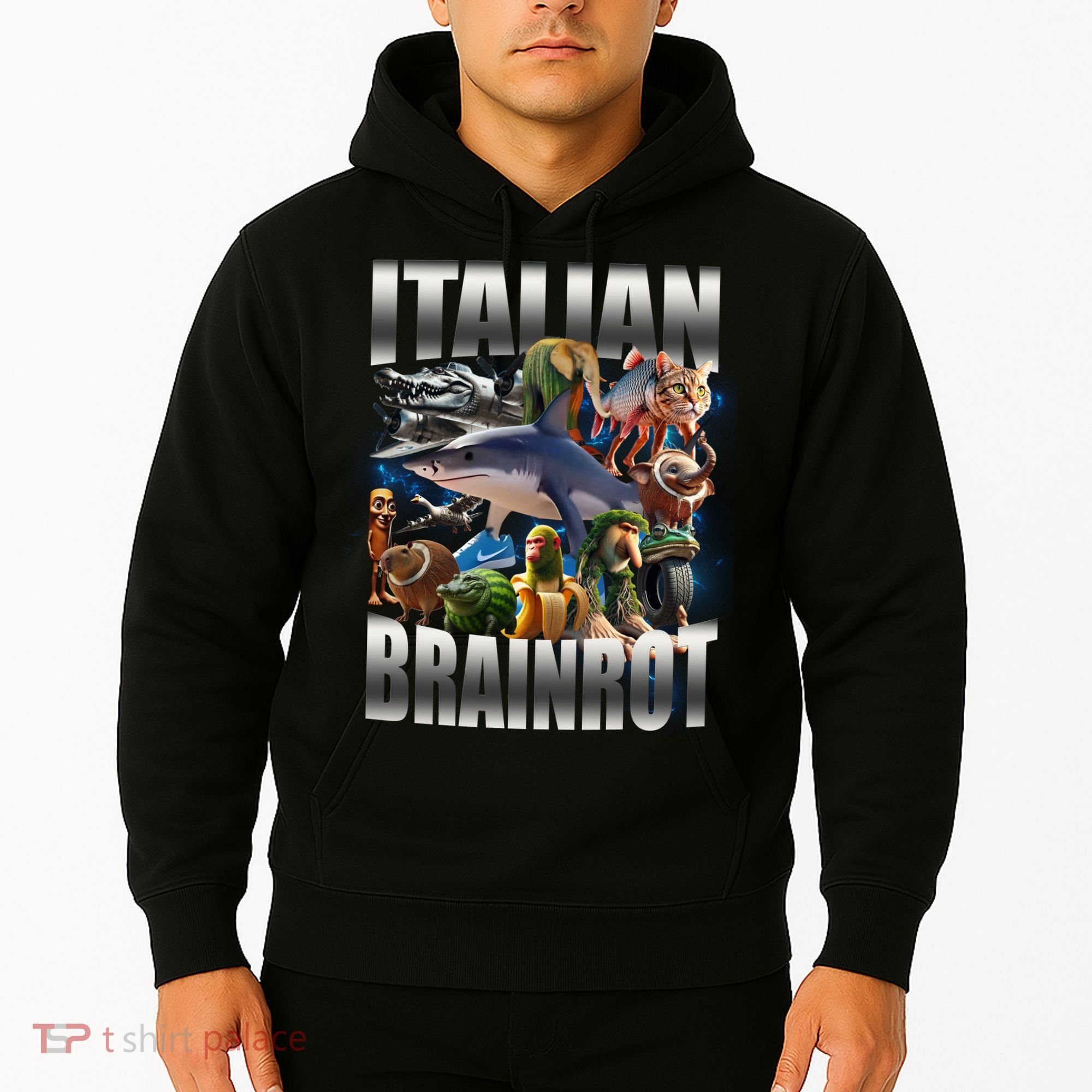 Italian Brainrot Shark Hoodie