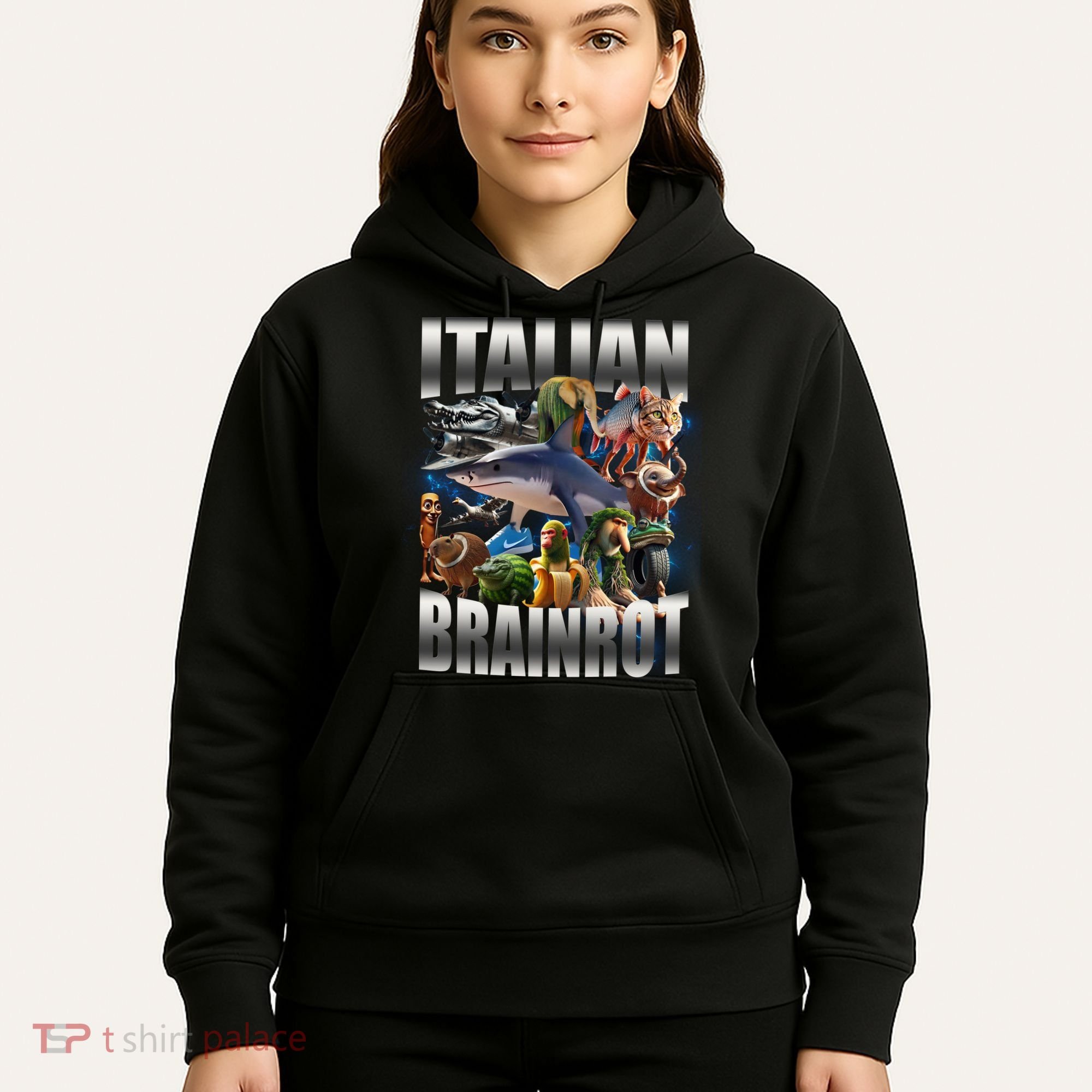 Italian Brainrot Shark Hoodie