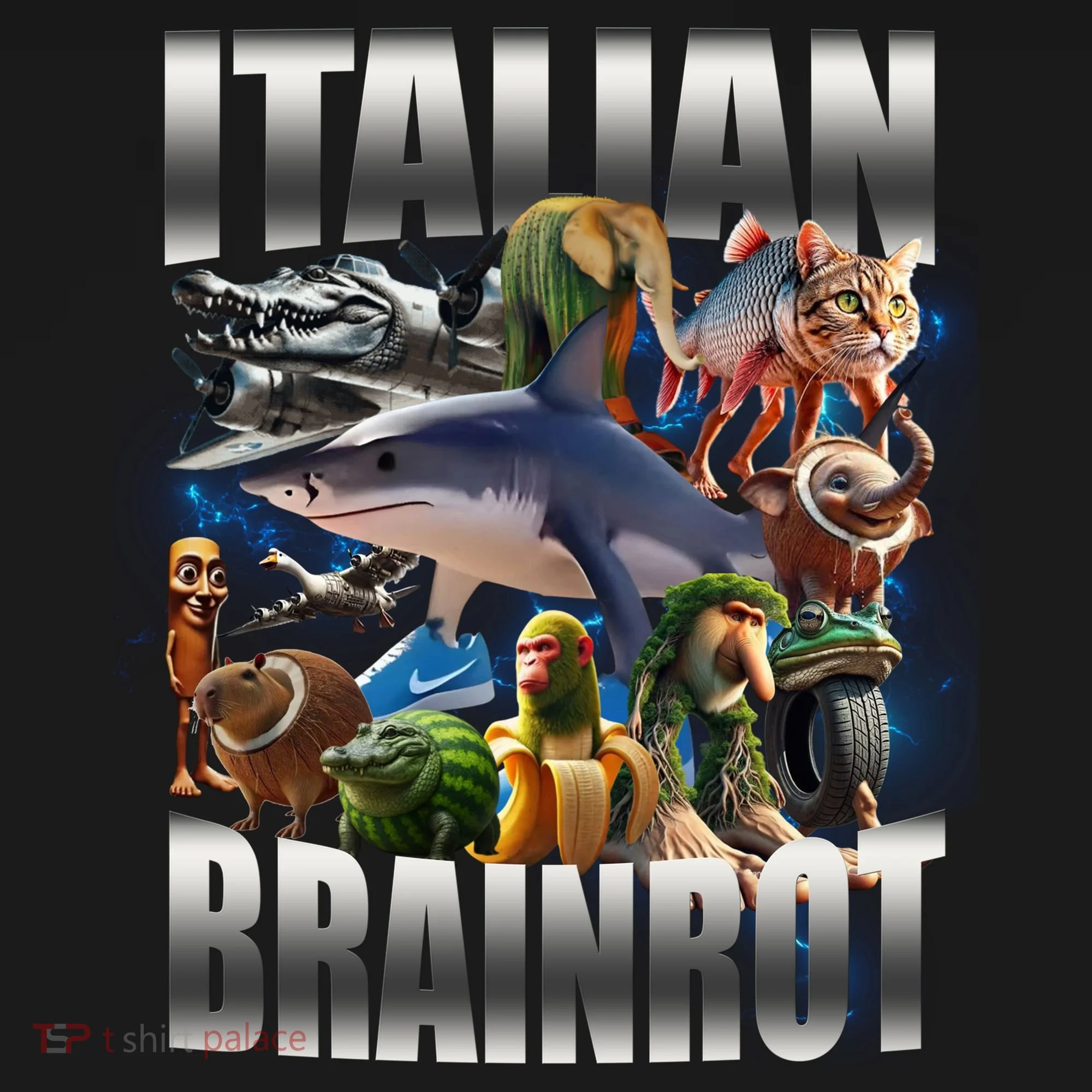 Italian Brainrot Shark Hoodie