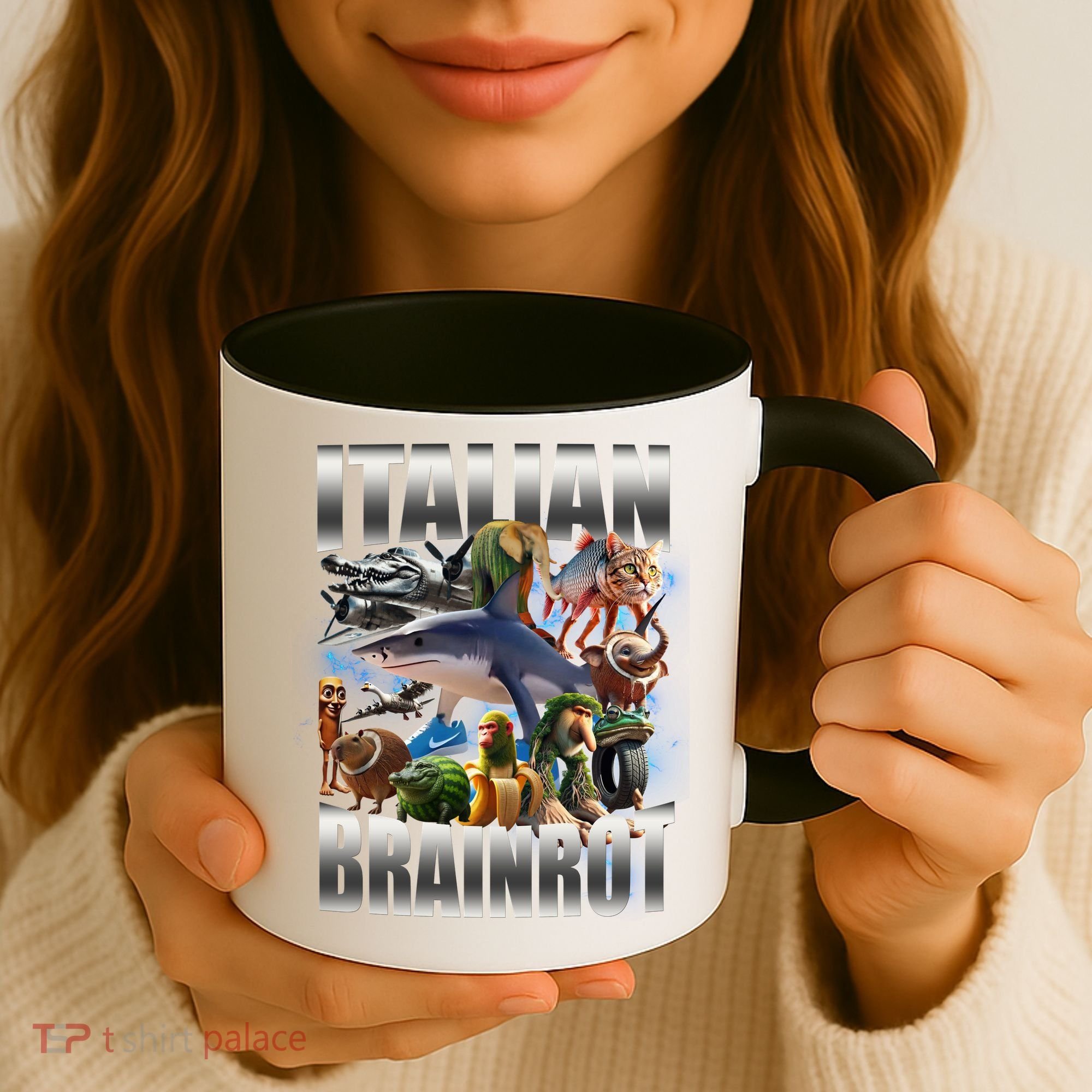 Italian Brainrot Shark Coffee Mug