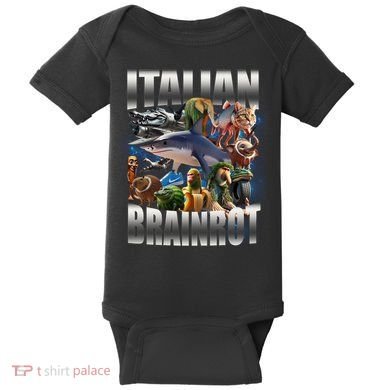 Italian Brainrot Shark Baby Bodysuit
