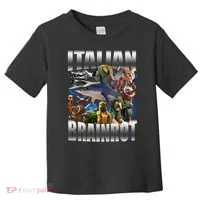 Italian Brainrot Shark Toddler T-Shirt thumb 0