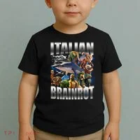 Italian Brainrot Shark Toddler T-Shirt thumb 2