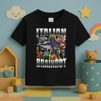 Italian Brainrot Shark Toddler T-Shirt thumb 3