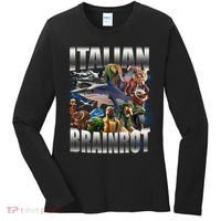 Italian Brainrot Shark Women's Long Sleeve Shirt thumb 0