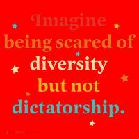 Imagine Being Scared Of Diversity But Not Dictatorship  Santa Hat thumb 1