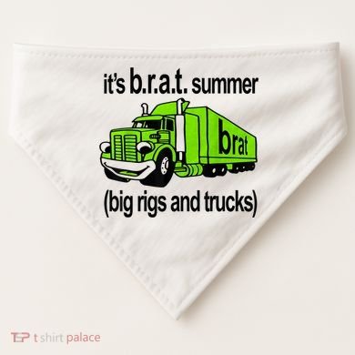 ItS Brat Summer Big Rigs And Trucks USA-Made Doggie Bandana