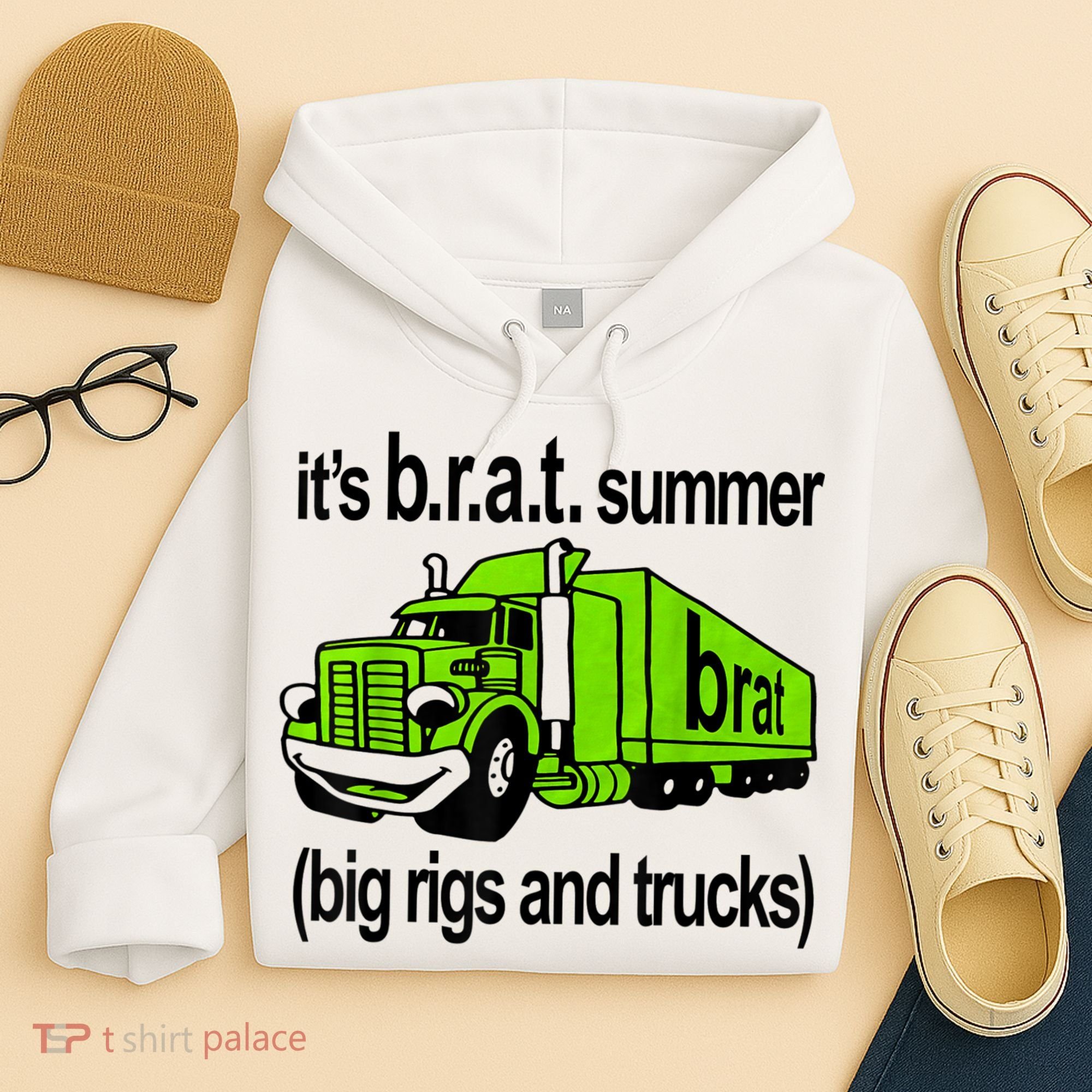 ItS Brat Summer Big Rigs And Trucks Hoodie