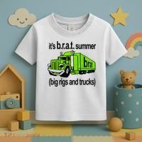 ItS Brat Summer Big Rigs And Trucks Toddler T-Shirt thumb 3