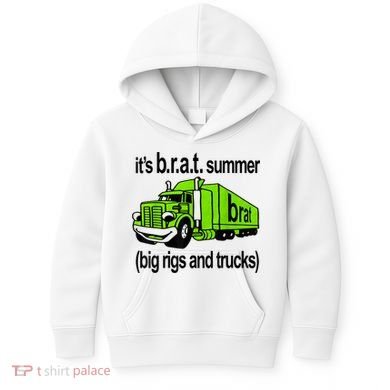 ItS Brat Summer Big Rigs And Trucks Kids Hoodie