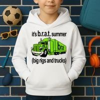 ItS Brat Summer Big Rigs And Trucks Kids Hoodie thumb 2