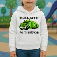 ItS Brat Summer Big Rigs And Trucks Kids Hoodie thumb 3