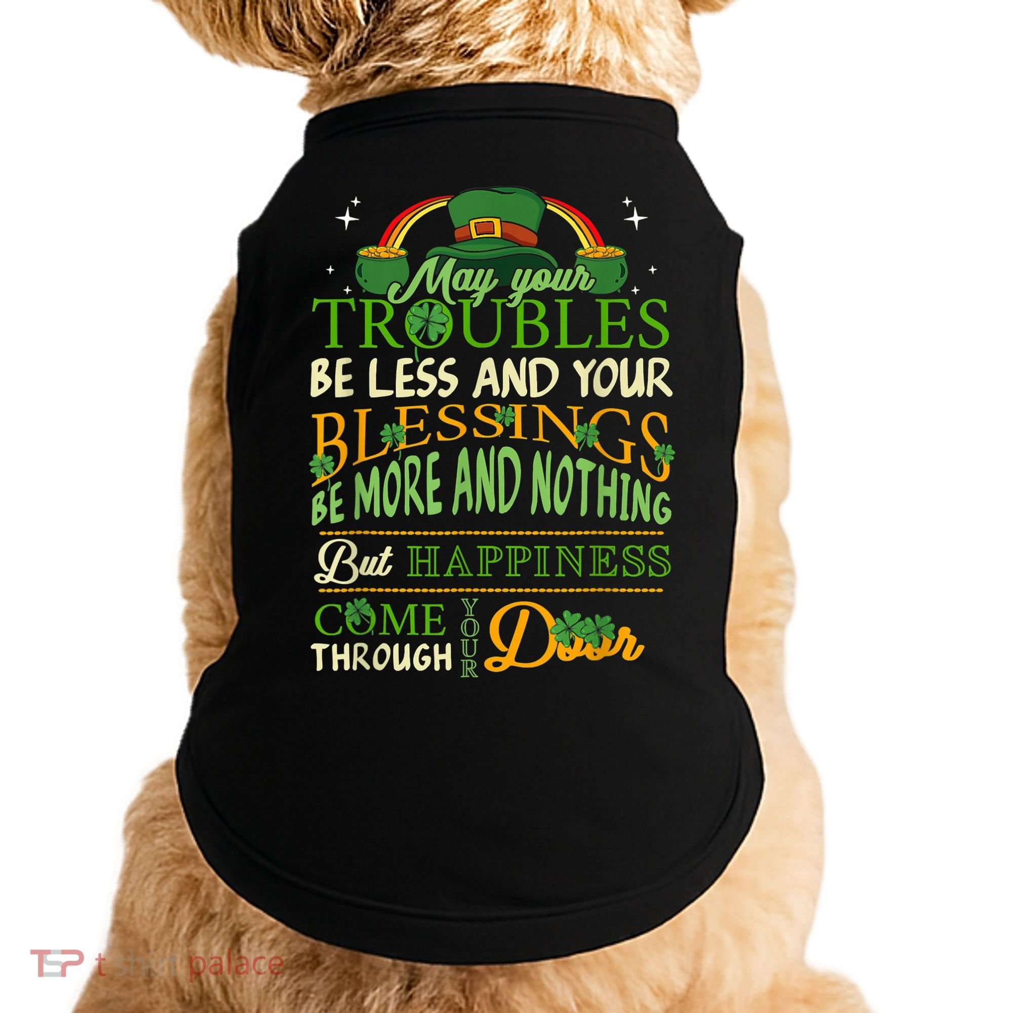 Irish Blessing St Patricks Day Leprechaun Rainbow Irish Doggie Tank