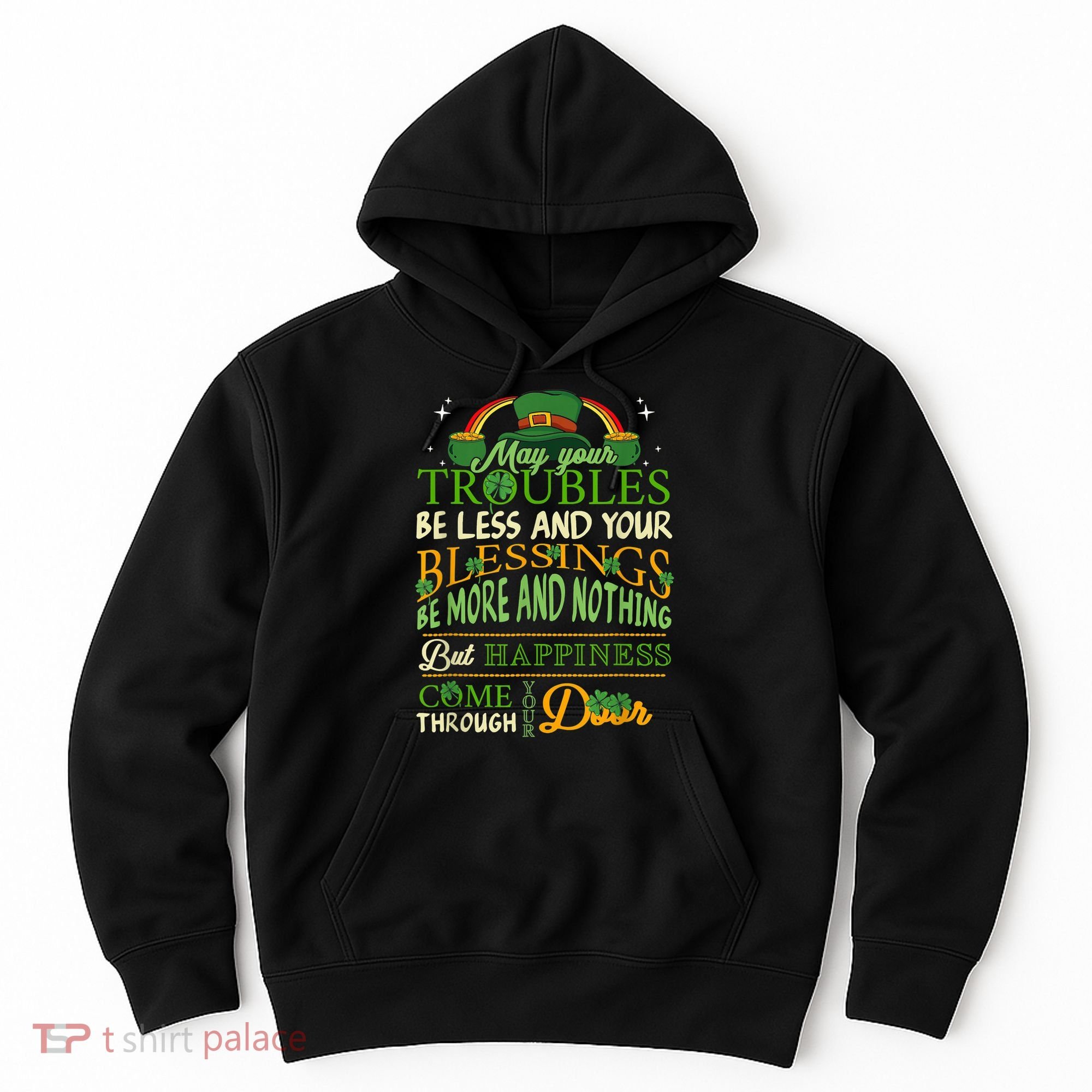 Irish Blessing St Patricks Day Leprechaun Rainbow Irish Hoodie