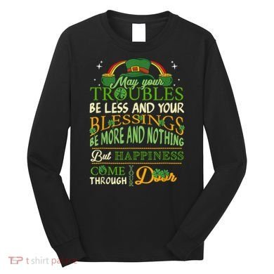 Irish Blessing St Patricks Day Leprechaun Rainbow Irish Long Sleeve Shirt