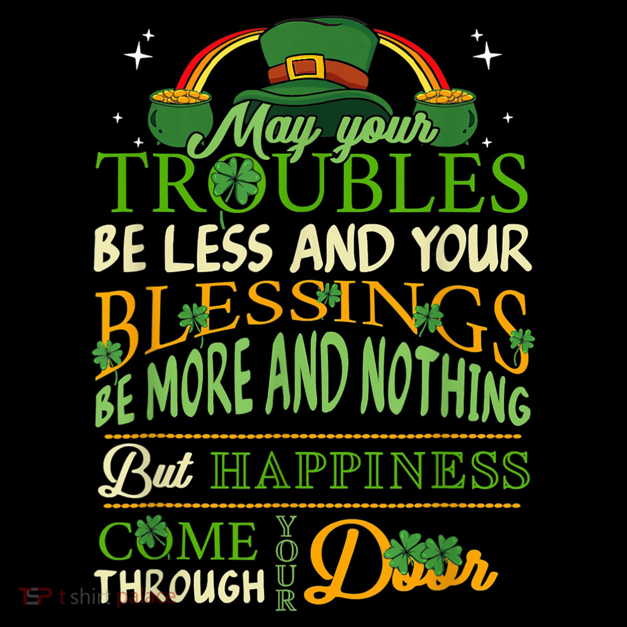 Irish Blessing St Patricks Day Leprechaun Rainbow Irish Long Sleeve Shirt