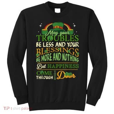 Irish Blessing St Patricks Day Leprechaun Rainbow Irish Sweatshirt