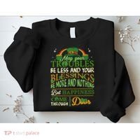 Irish Blessing St Patricks Day Leprechaun Rainbow Irish Sweatshirt thumb 2