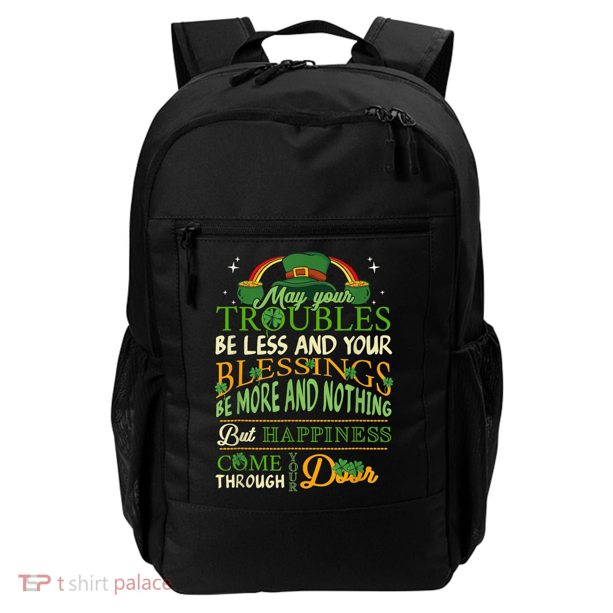 Irish Blessing St Patricks Day Leprechaun Rainbow Irish Backpack