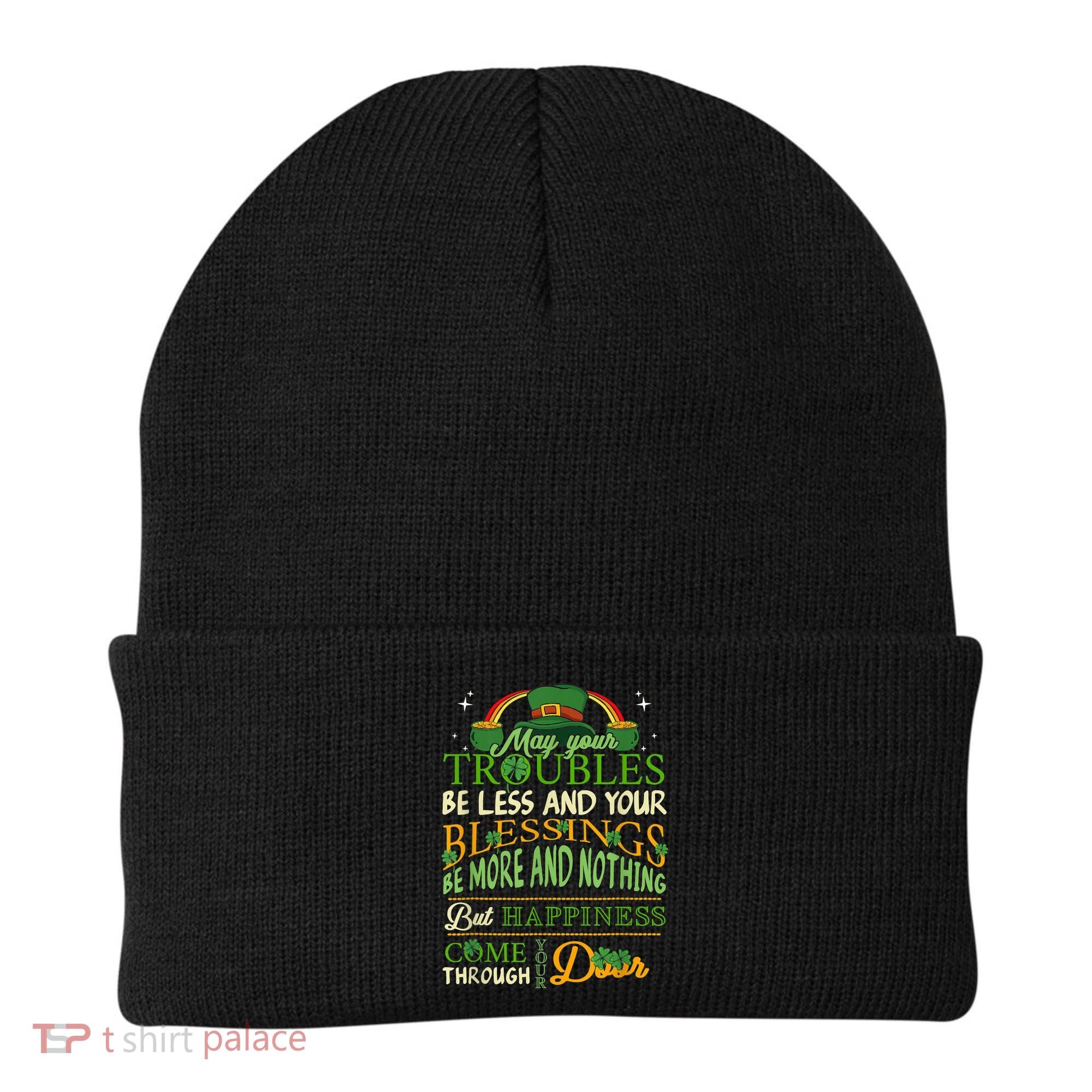 Irish Blessing St Patricks Day Leprechaun Rainbow Irish Beanie