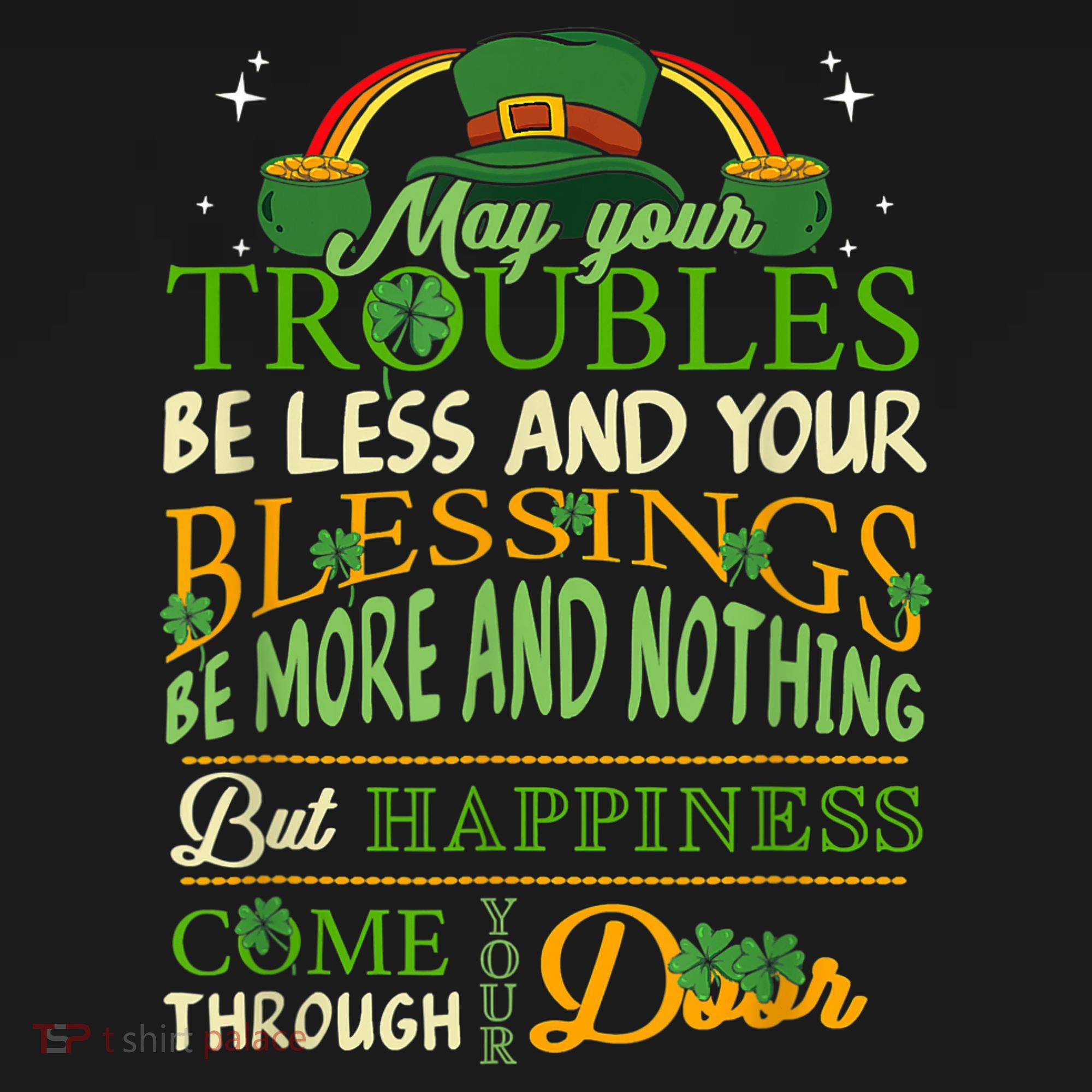 Irish Blessing St Patricks Day Leprechaun Rainbow Irish Polo