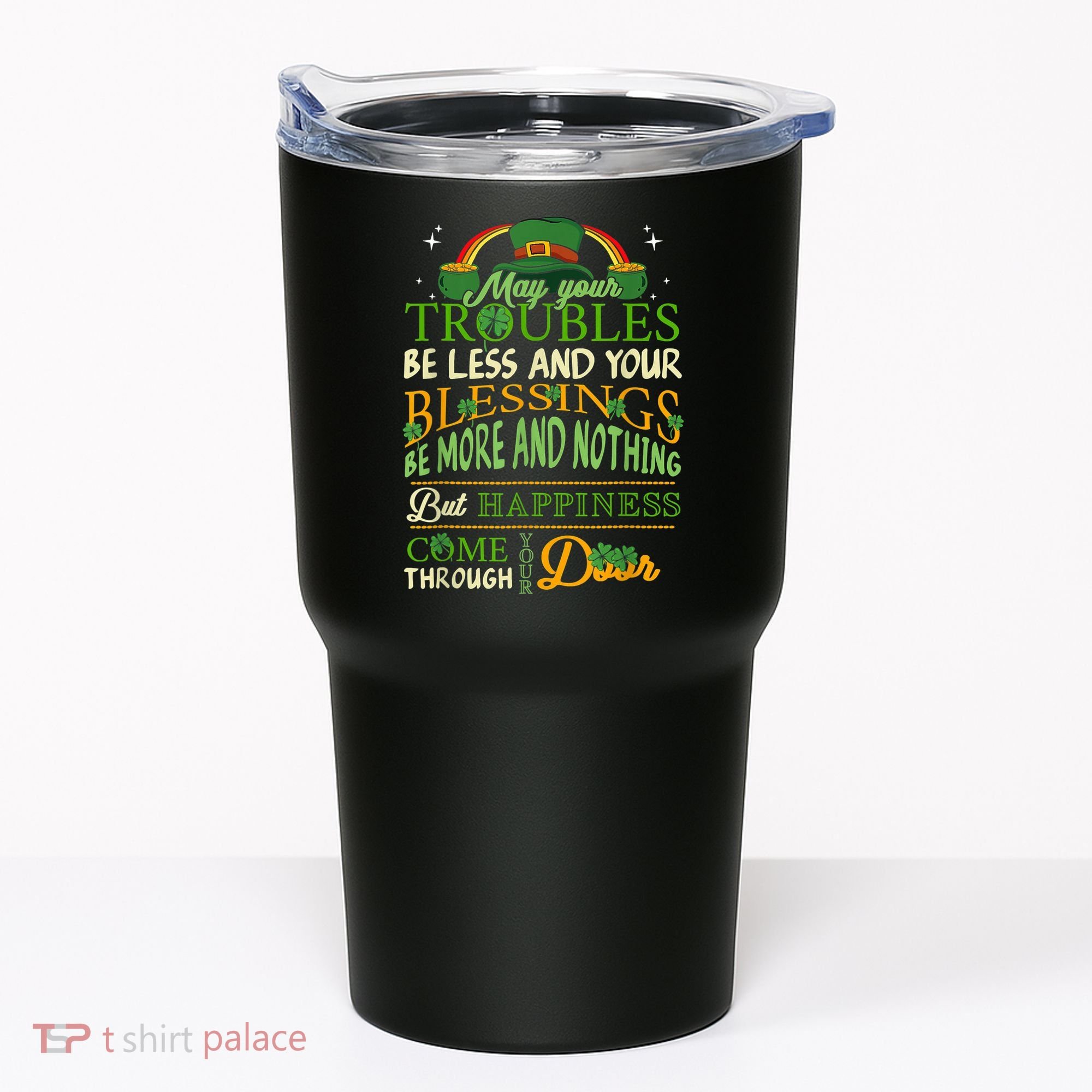 Irish Blessing St Patricks Day Leprechaun Rainbow Irish Tumbler