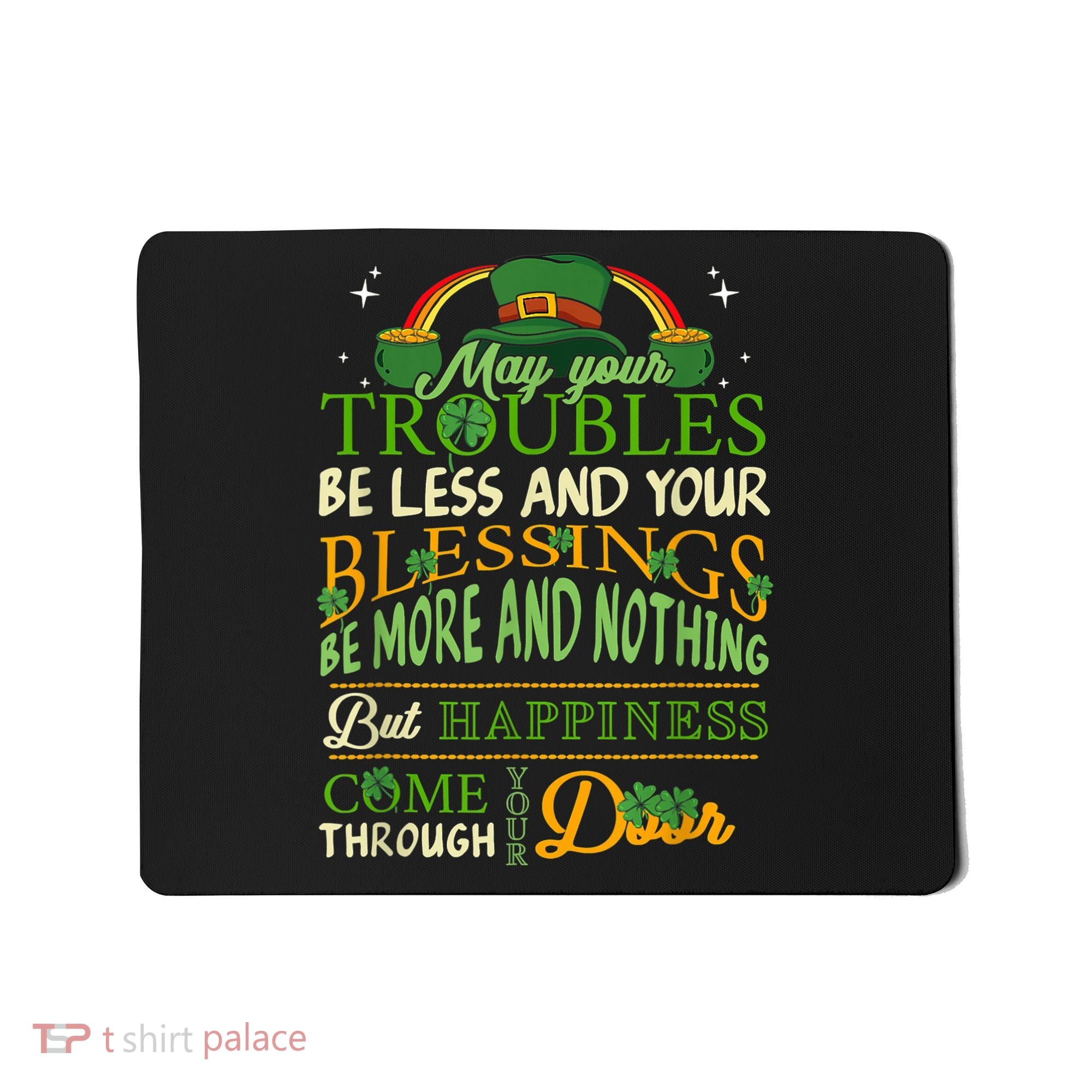 Irish Blessing St Patricks Day Leprechaun Rainbow Irish Mousepad