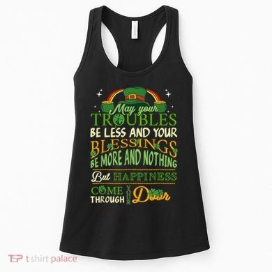 Irish Blessing St Patricks Day Leprechaun Rainbow Irish Women's Tank Top