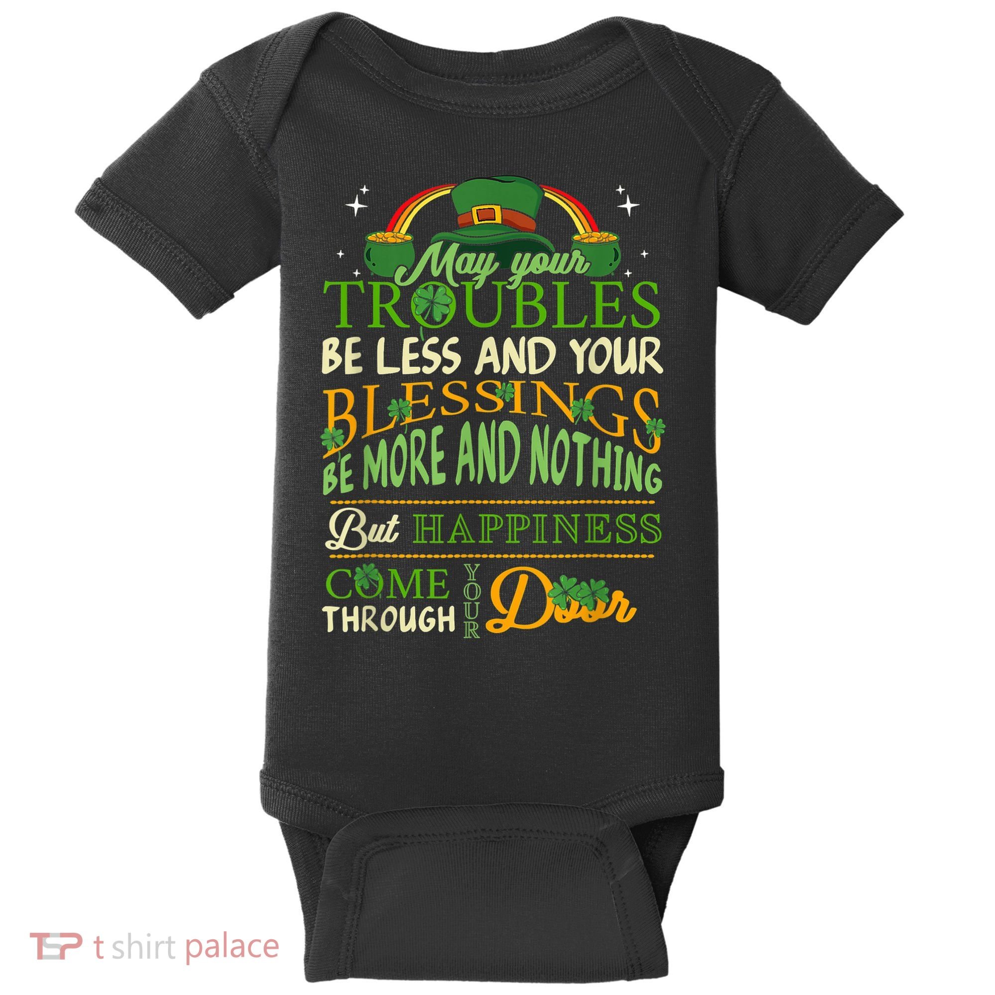 Irish Blessing St Patricks Day Leprechaun Rainbow Irish Baby Bodysuit