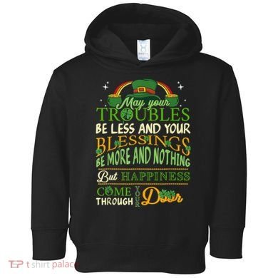 Irish Blessing St Patricks Day Leprechaun Rainbow Irish Toddler Hoodie