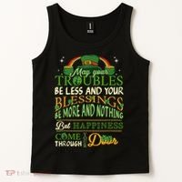 Irish Blessing St Patricks Day Leprechaun Rainbow Irish Tank Top thumb 2