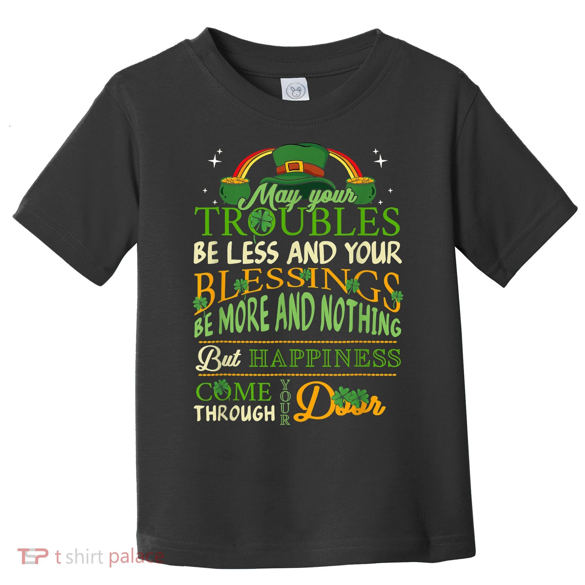 Irish Blessing St Patricks Day Leprechaun Rainbow Irish Toddler T-Shirt