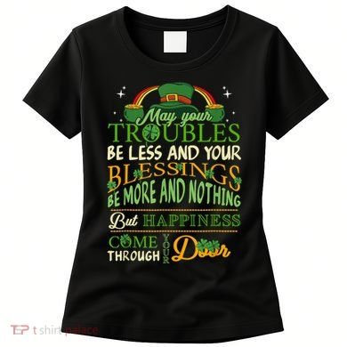 Irish Blessing St Patricks Day Leprechaun Rainbow Irish Women's T-Shirt