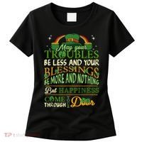 Irish Blessing St Patricks Day Leprechaun Rainbow Irish Women's T-Shirt thumb 0
