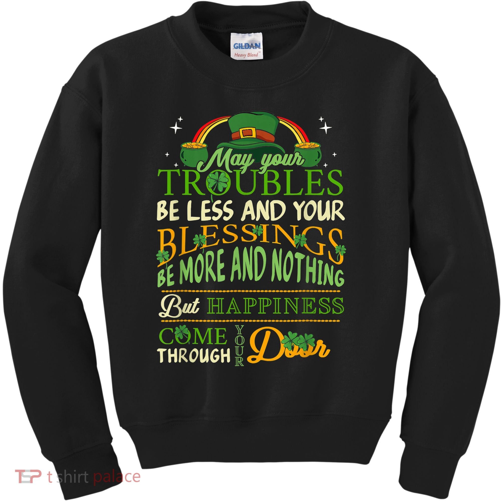 Irish Blessing St Patricks Day Leprechaun Rainbow Irish Kids Sweatshirt