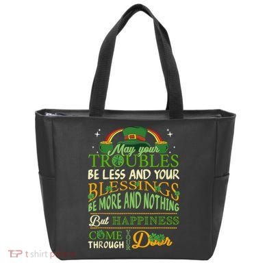 Irish Blessing St Patricks Day Leprechaun Rainbow Irish Tote Bag
