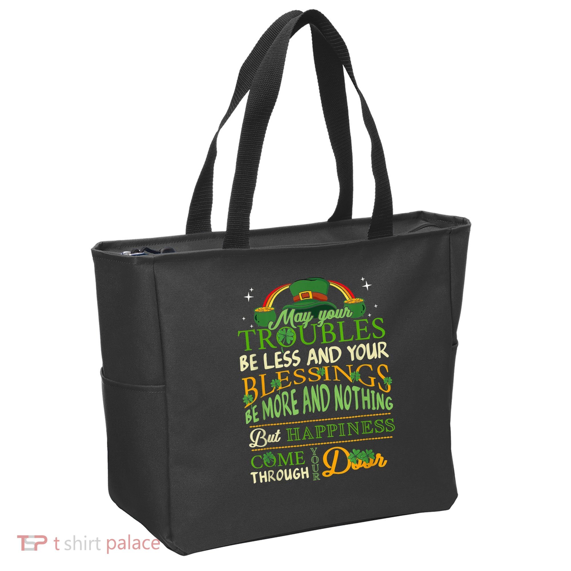 Irish Blessing St Patricks Day Leprechaun Rainbow Irish Tote Bag