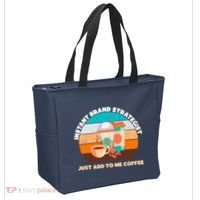 Instant Brand Strategist Just Add To Me Coffee Funny Coffee Lover Tote Bag thumb 2