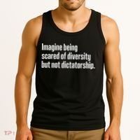 Imagine Being Scared Of Diversity But Not Dictatorship Tank Top thumb 3