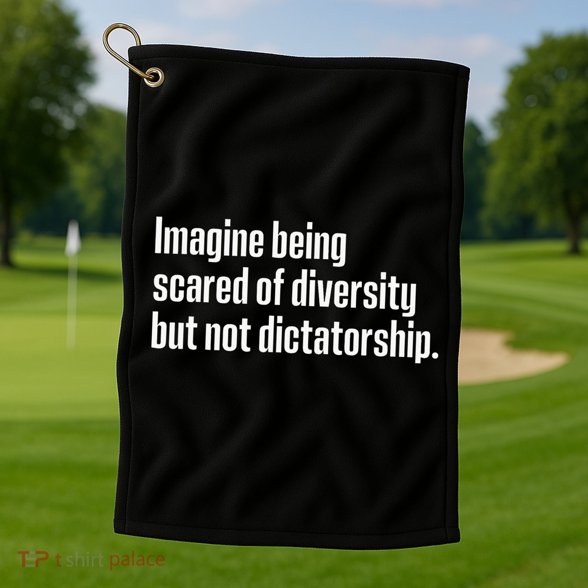 Imagine Being Scared Of Diversity But Not Dictatorship Golf Towel